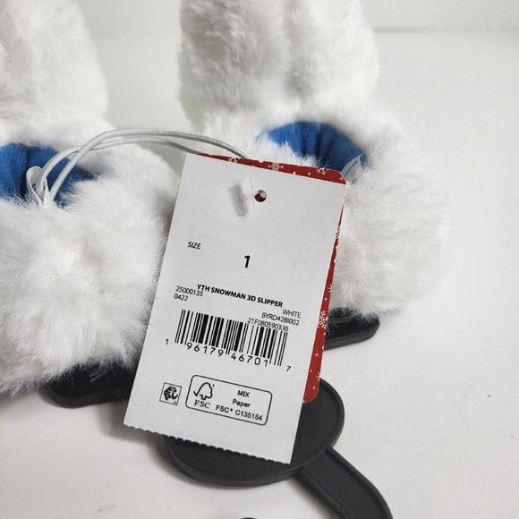 Rudolph Red Nosed Reindeer Slippers Abominable Snowman Sz 1 Christmas Toddler - Picture 9 of 16